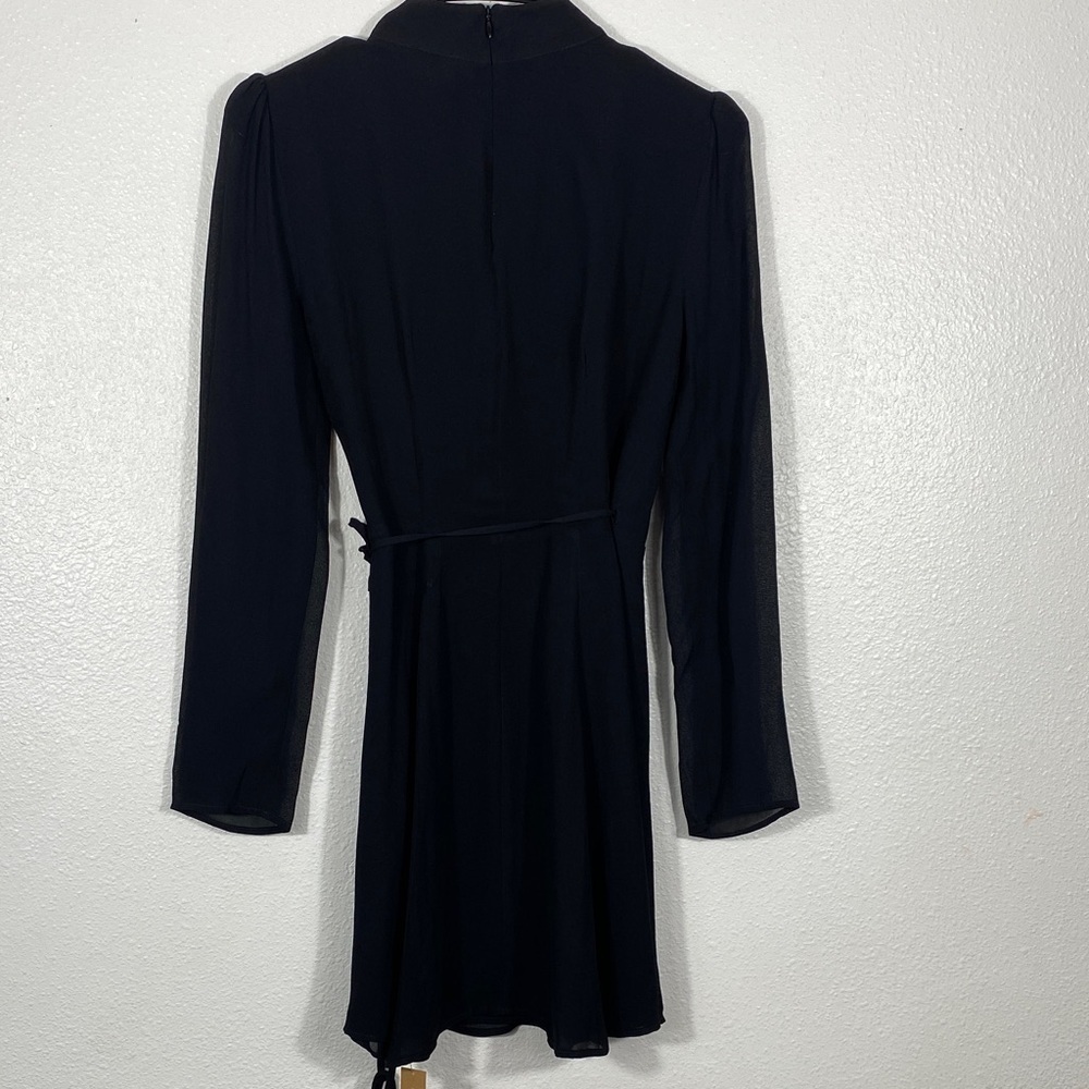 Reformation Black Long Sleeve Dress Size XS 100% Viscose - Picture 8 of 16